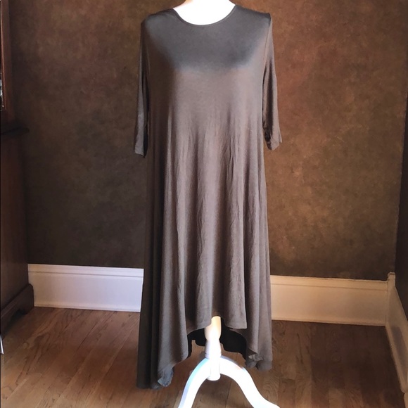 Olive Green T-Shirt Dress - Picture 1 of 5